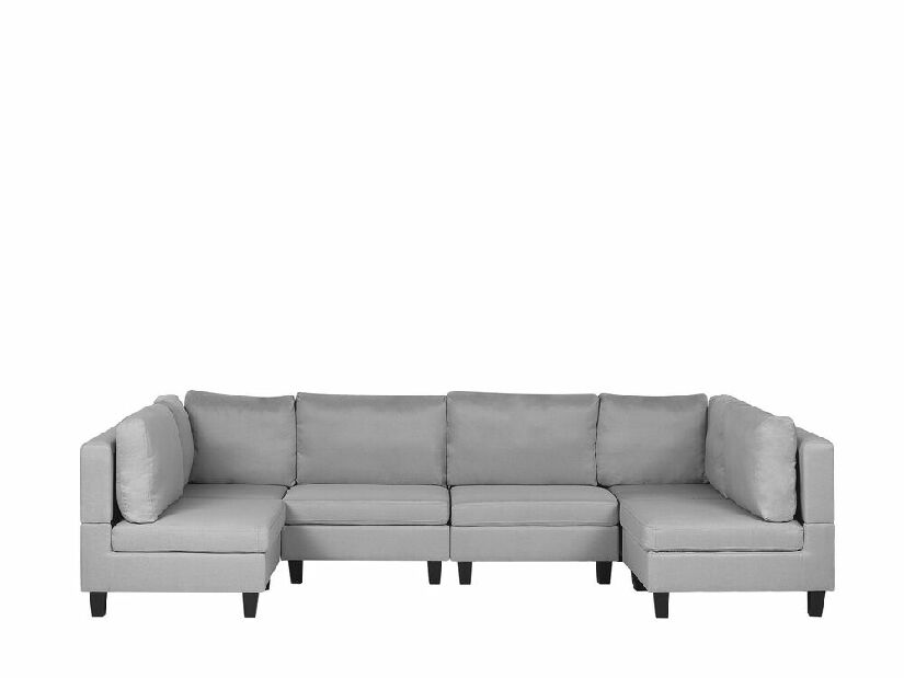 Modularna sofa u obliku slova U FELLE (poliester) (siva) (za 6 osoba)