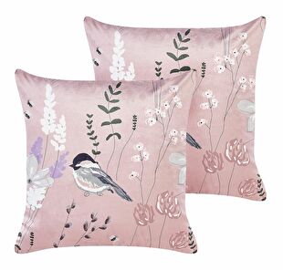 Set 2 ukrasna jastuka 45 x 45 cm Cycla (ružičasta)