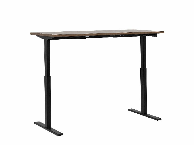 Pisaći stol UPPER II (160 x 72 cm) (MDF) (tamno drvo) (ručno podesiv)
