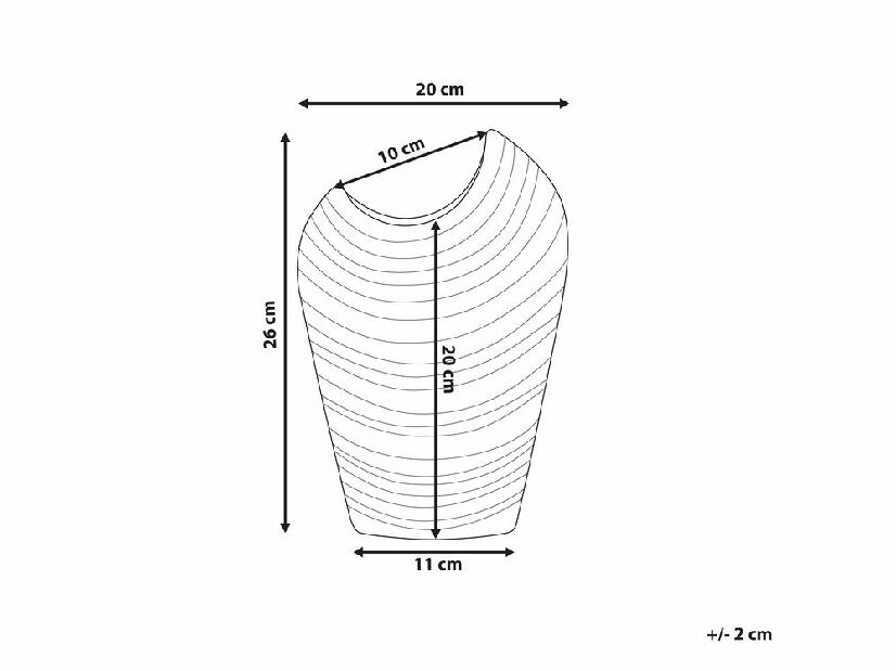 Vaza ESTERO 26 cm (stakloplastika) (srebrna)