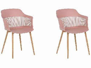 Set 2 kom. blagovaonskih stolica BARCA (ružičasta)