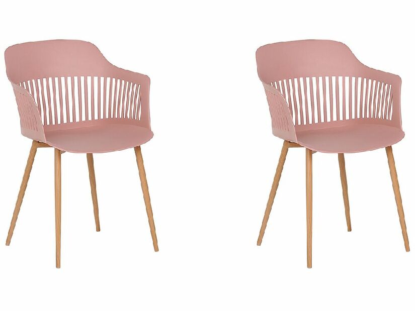 Set 2 kom. blagovaonskih stolica BARCA (ružičasta)