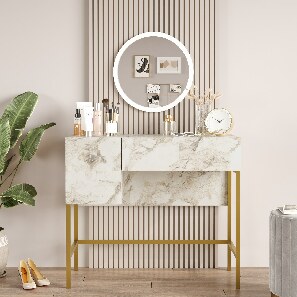 Toaletni stolić Vega 32 (bijela + zlatna)