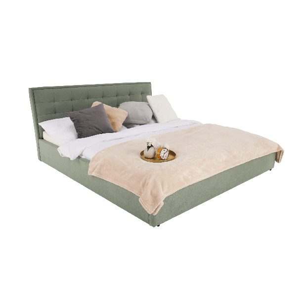 Bračni krevet 180 cm Essie (s podnicom) (mentol)