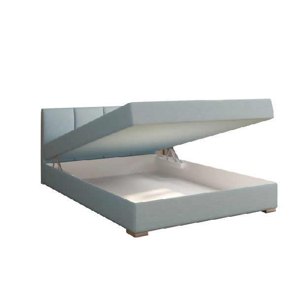 Bračni krevet Boxspring 140 cm Rhoni (boja mentola) (S podnicom, madracom i prostorom za odlaganje) 