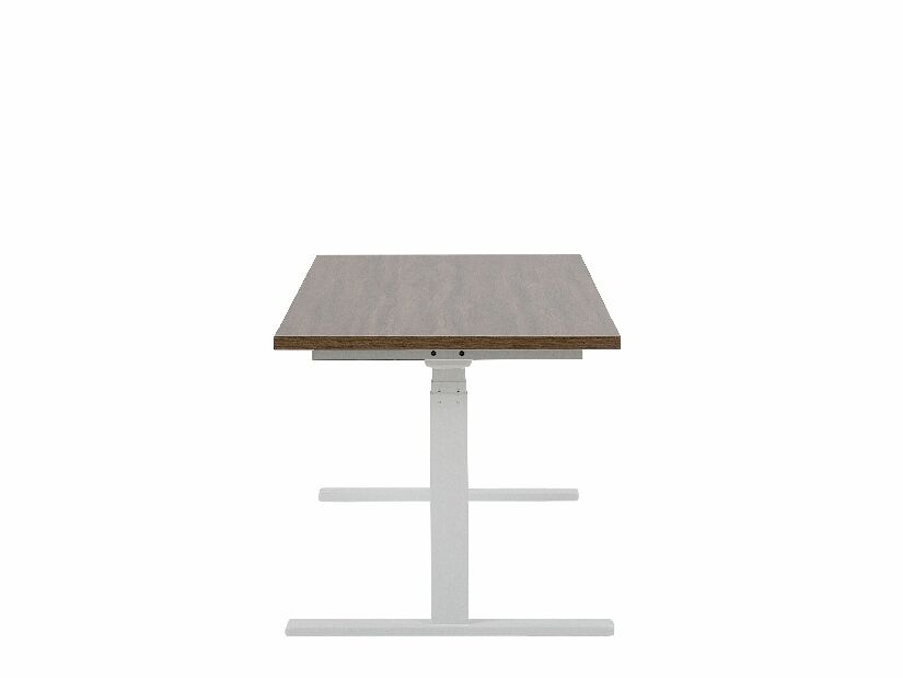 Pisaći stol UPPER II (130 x 72 cm) (MDF) (tamno drvo + crna) (ručno podesiv)