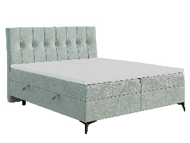 Bračni krevet Boxspring 160 cm Leny (metvica) (s madracem i prostorom za odlaganje)