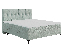 Bračni krevet Boxspring 180 cm Leny (metvica) (s madracem i prostorom za odlaganje)
