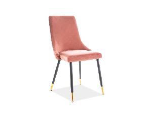 Blagovaonska stolica Polly (ružičasta + Siva + zlatna)