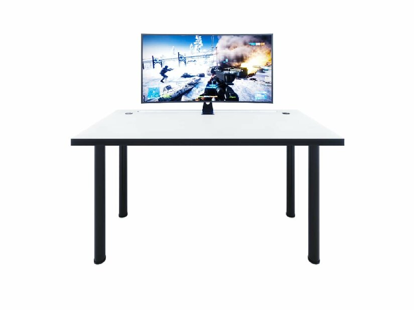 Gaming PC stol Gamer X (bijela + crna) (s RGB LED rasvjetom)