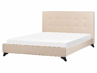 Bračni krevet 160 cm AMBRE (s podnicom) (bež)