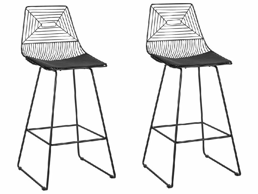 Set barskih stolica (2 kom.) Bethel (crna)