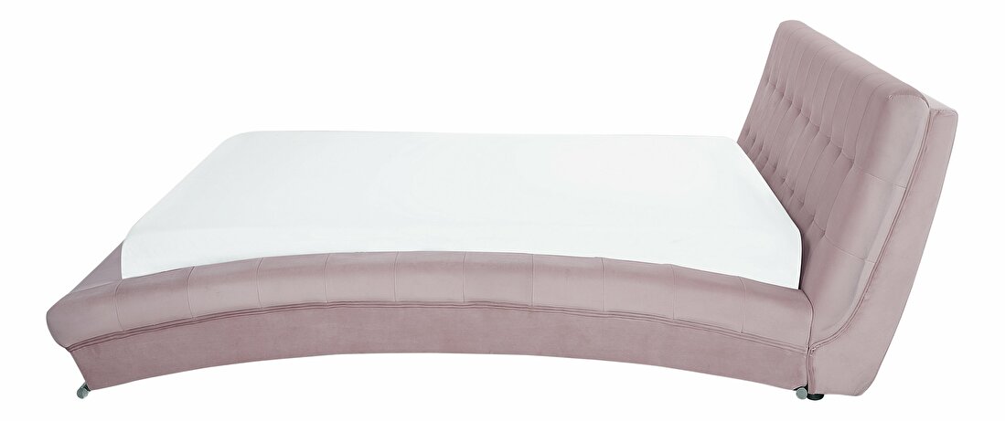 Bračni krevet 180 cm LILLY (s podnicom) (ružičasta)
