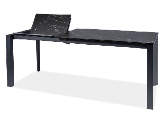 Blagovaonski stol na razvlačenje 120-180 cm Marissa (crna + crna) (za 4 do 8 osoba)