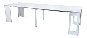 Blagovaonski stol na razvlačenje 60-300 cm Raye (bijela + bijela) (za 8 i više osoba)
