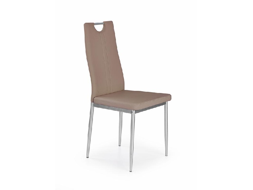 Blagovaonska stolica Kelly (cappuccino + srebrna)
