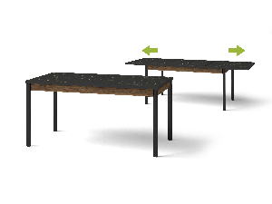 Blagovaonski stol na razvlačenje Phelan P14 (orah warmia + crna)