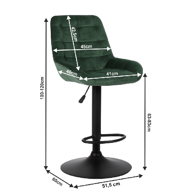 Barska stolica Clota (zelena) *rasprodaja
