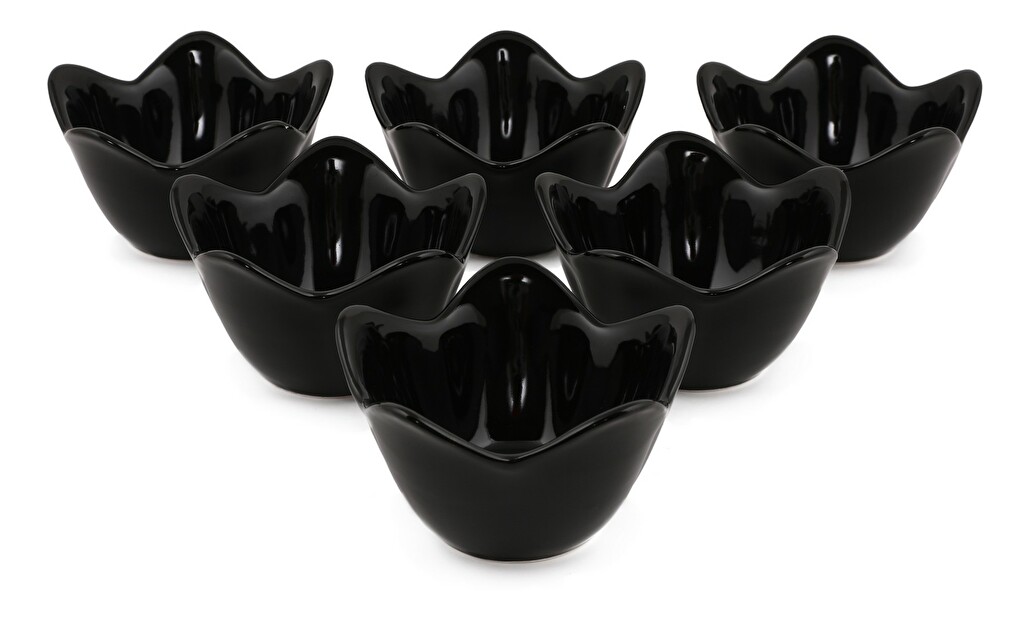 Set zdjelica za posluživanje (6 kom.) Tulip (crna)