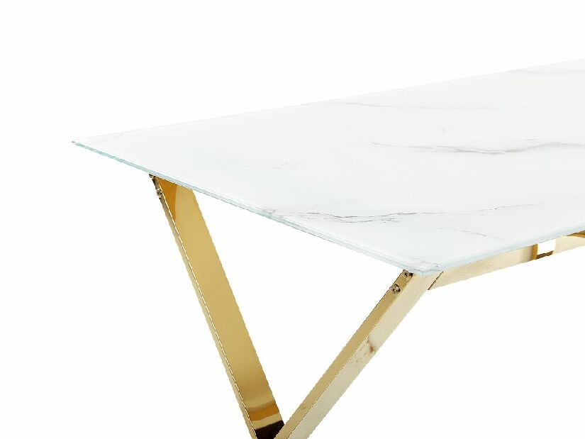 Blagovaonski stol Ariane (bijela + zlatna) (za 4 osobe )