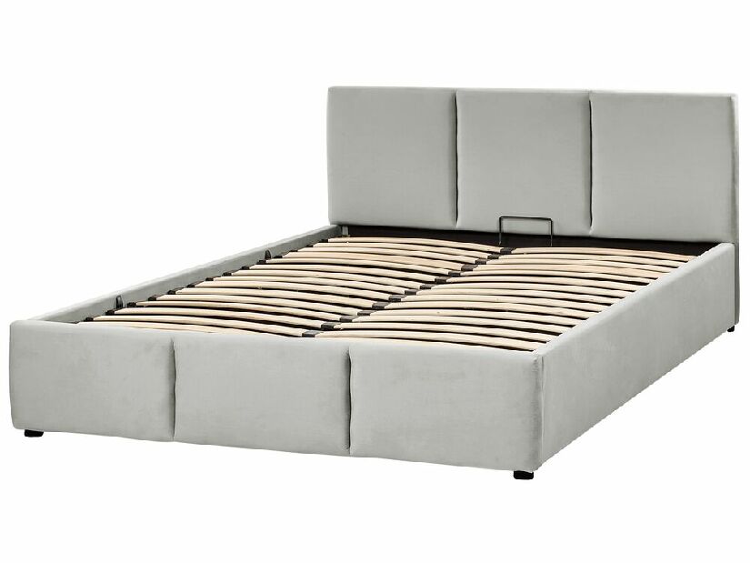 Bračni krevet 160 cm Belize (svijetlosiva) (s podnicom) (s prostorom za odlaganje)