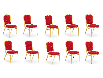 Set blagovaonskih stolice (10 kom.) Carn (bordo + zlatna) *rasprodaja