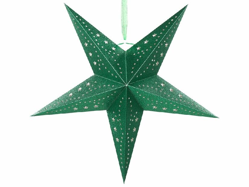 Set 2 viseće zvijezde 45 cm Monti (svjetlucava zelena)