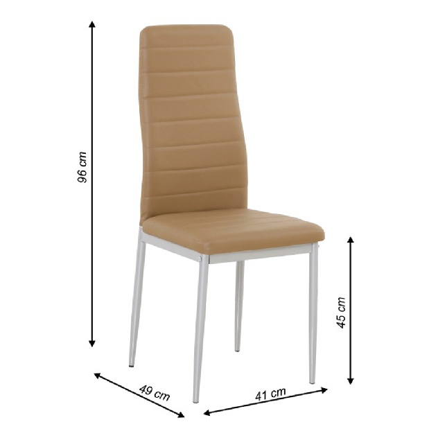 Set blagovaonskih stolica (3 kom.) Collort nova (karamela) *outlet moguća oštećenja