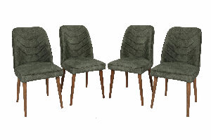 Set 4 stolica Dafne (orah + tamnozelena)