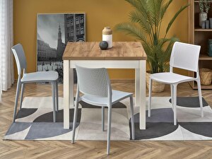 Blagovaonski stol na razvlačenje 90-125 cm Tango (bijela) (za 4 osobe)