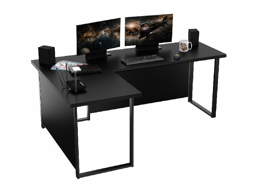 Kutni PC stol Vintid (crna)