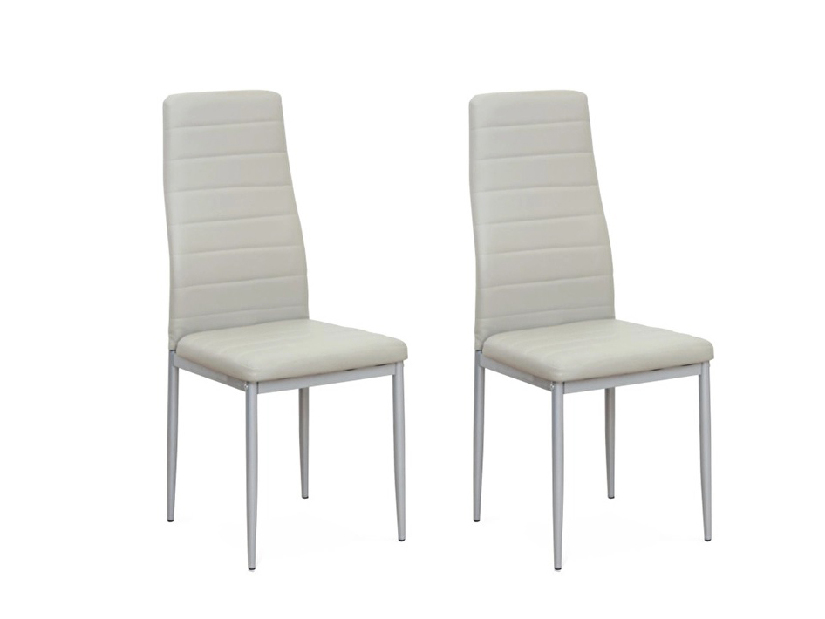 Set blagovaonskih stolica (2 kom.) Collort nova (svijetlosiva ekokoža) *outlet moguća oštećenja
