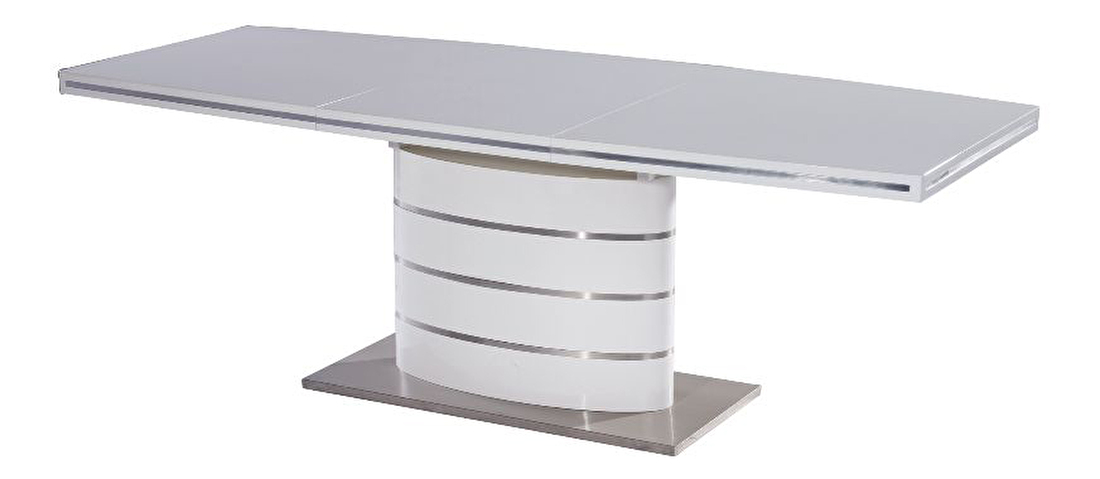 Blagovaonski stol na razvlačenje 120-180 cm Florinda (bijela + bijela) (za 4 do 8 osoba)