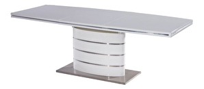 Blagovaonski stol na razvlačenje 120-180 cm Florinda (bijela + bijela) (za 4 do 8 osoba)