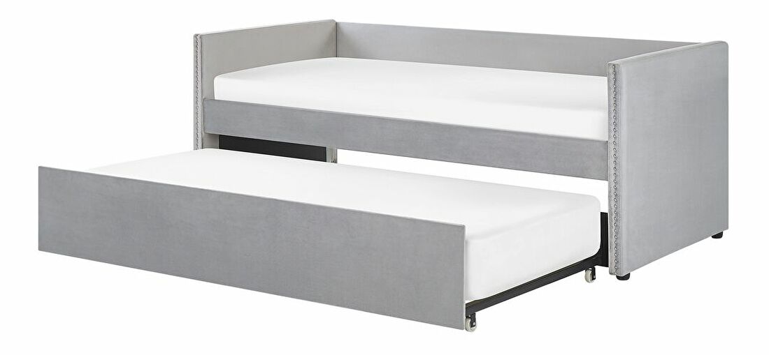 Jednostruki krevet 200 x 90 cm Tish (siva) (s podnicom)