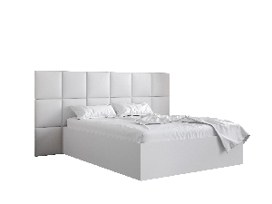 Bračni krevet s tapeciranim uzglavljem 160 cm Brittany 4 (bijela mat + bijela) (s podnicom)