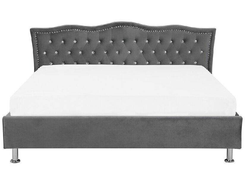 Bračni krevet 180 cm MATH (s podnicom) (tamno siva)