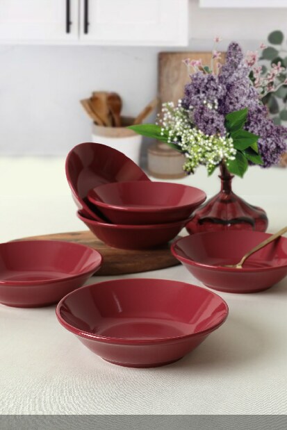 Set zdjelica za desert (6 kom.) Sakura (crvena)