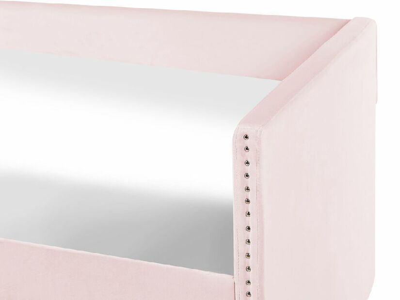 Jednostruki krevet 200 x 90 cm Tish (ružičasta) (s podnicom)