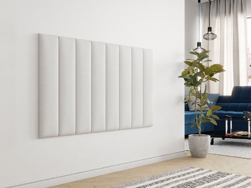 Tapeciran zidni panel Mirjan Pazara 80x20 (ekokoža soft 017 (bijela)))