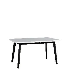 Stol 80 x 140+180 VII (bijela) (crna)