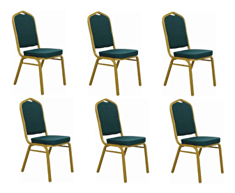 Set blagovaonskih stolica (6 kom.) Zoni (zelena) *outlet moguća oštećenja