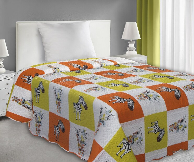 Prekrivač za krevet 210x170 cm Zoo (narančasta)