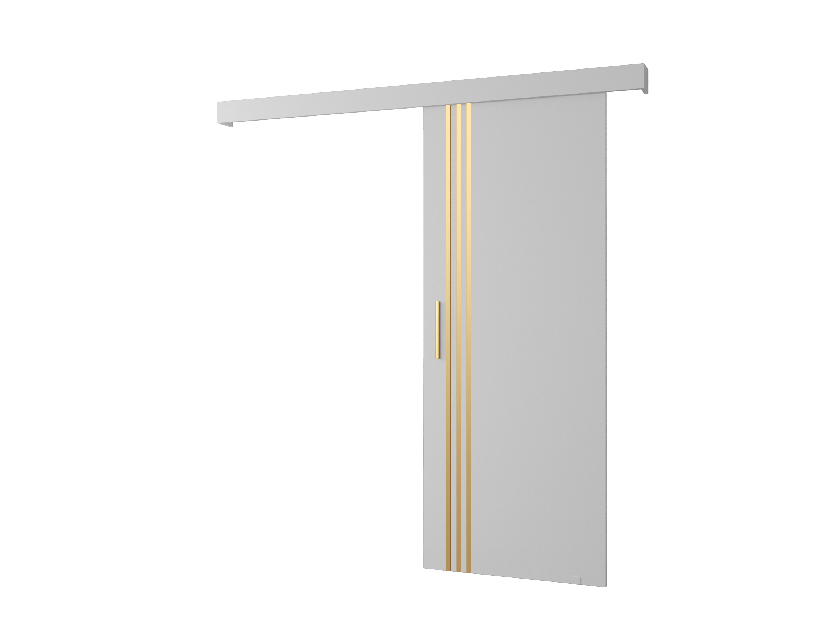 Klizna vrata 90 cm Sharlene VI (bijela mat + bijela mat + zlatna)
