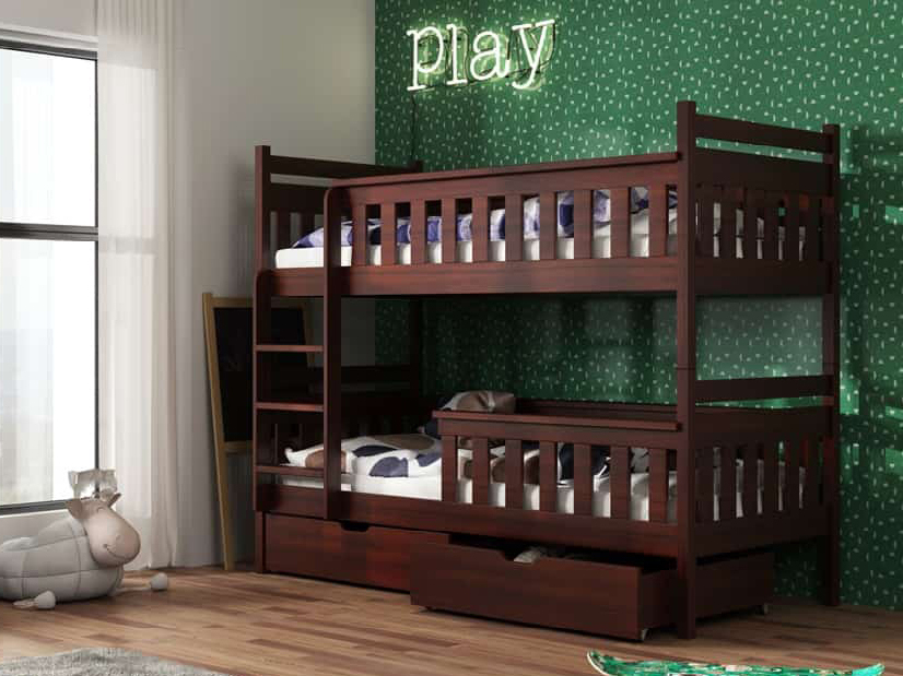 Dječji krevet 90 x 200 cm Tommy (s podnicom i prostorom za odlaganje) (orah)