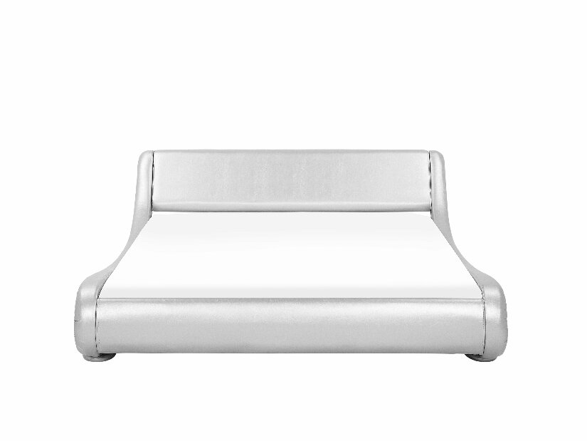 Bračni krevet 160 cm AVENUE (s podnicom) (srebrna sjajna)