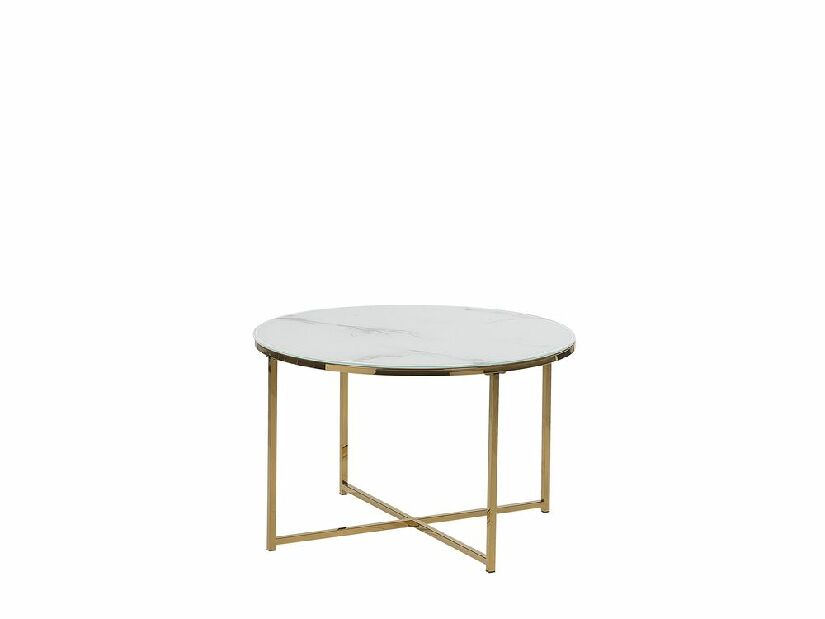 Stolić za kavu Qasim (bijela i zlatna) (mramorni efekt)