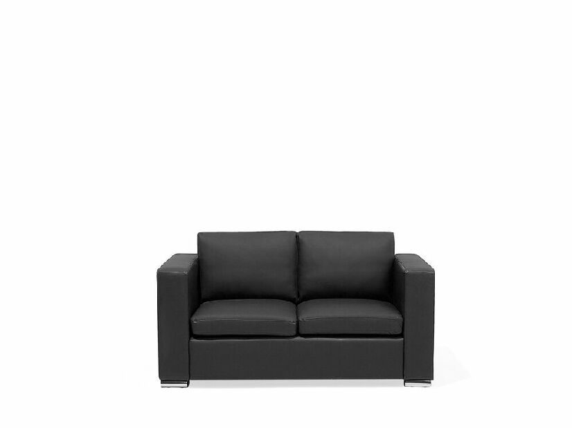 Kožna sofa dvosjed Heinola (crna)