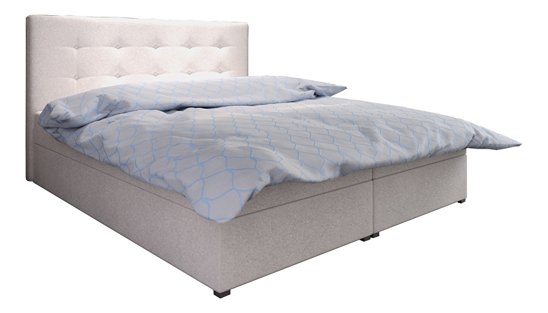 Bračni krevet Boxspring 160 cm Fade 1 Comfort (bež) (s madracem i prostorom za odlaganje)