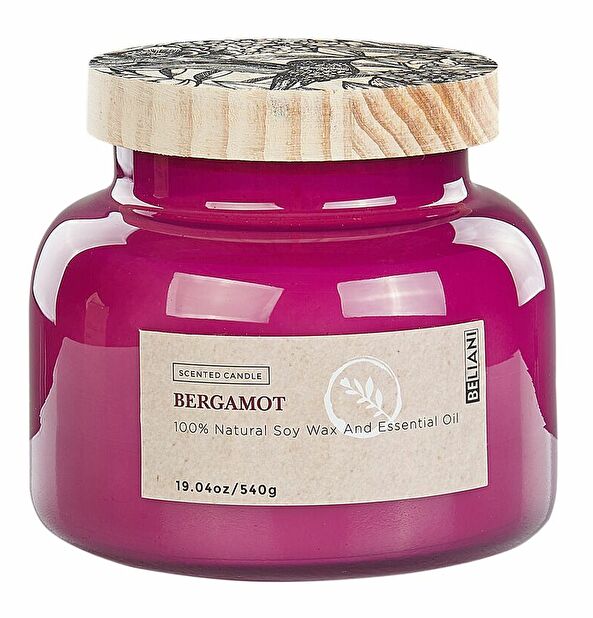 Svijeća od soje s mirisom bergamota Beretta (ljubičasta)